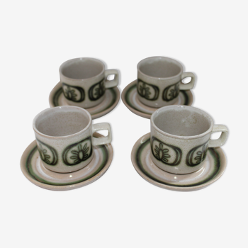 Set of 4 Cups with coffee or tea made in England