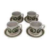 Set of 4 Cups with coffee or tea made in England