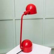 Red painted-metal desk lamp by Barbieri & Marianelli for Tronconi, 1980s Italian Memphis Postmodern design