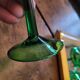 Verres d’Alsace à pied vert. Années 70