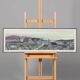 XL Original Swedish Oil on Canvas “Coastal Village” by Bo Sjöberg –Signed