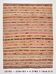 6x8 Khaki & Red Striped Pattern Vintage Kilim Rug, 183x239Cm