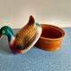 Soupière de canard en céramique vintage