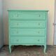 Commode vintage vert menthe 1950