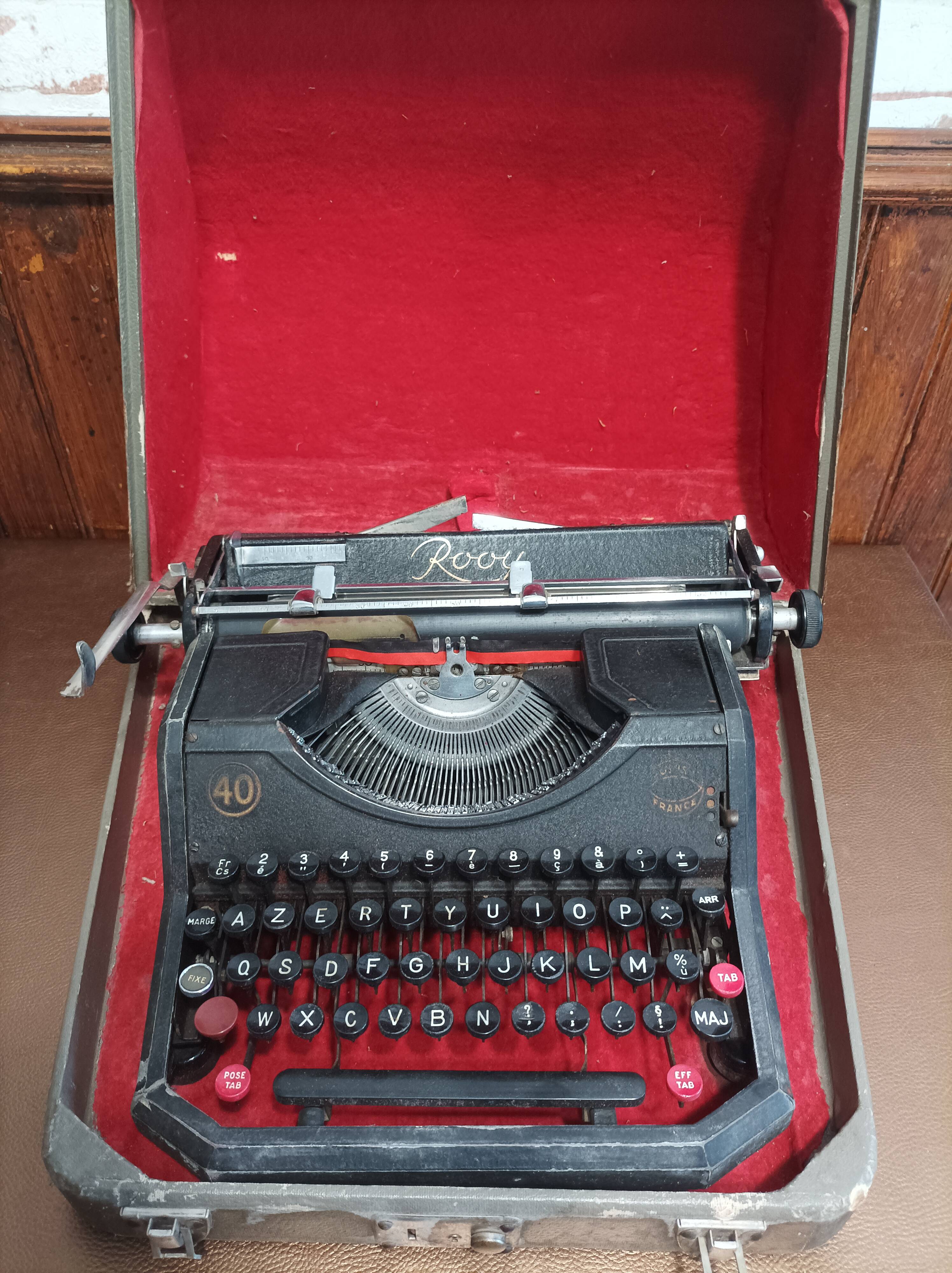 Typewriter rooy 40 with instructions and instruction (rare)