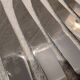 6 silver-plated metal table knives Christofle Marly 4 sharp blades