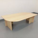 Vintage rectangular travertine coffee table from the 70s