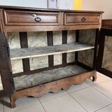 Buffet 2 portes 2 tiroirs, campagnard, style Louis XV