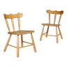 Pair of 40s pine chairs