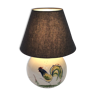 Lamp to install with lampshade in earthenware of Roanne signed dimension total height -38cm- diameter -20