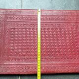 Hammered leather desk pad