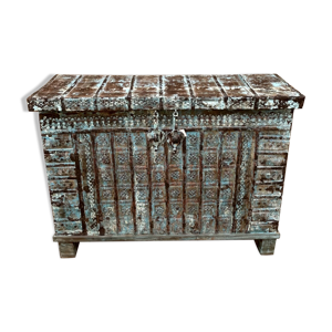 Console coffre de mariage teck birman