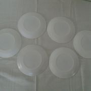 Set de 6 assiettes fleurs orange & jaune Arcopal France Vintage
