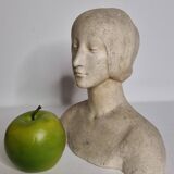 Patinated plaster bust of an unknown princess, Renaissance style after Francesco Laurana, 23 cm