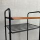 Vintage side table/70s trolley in teak