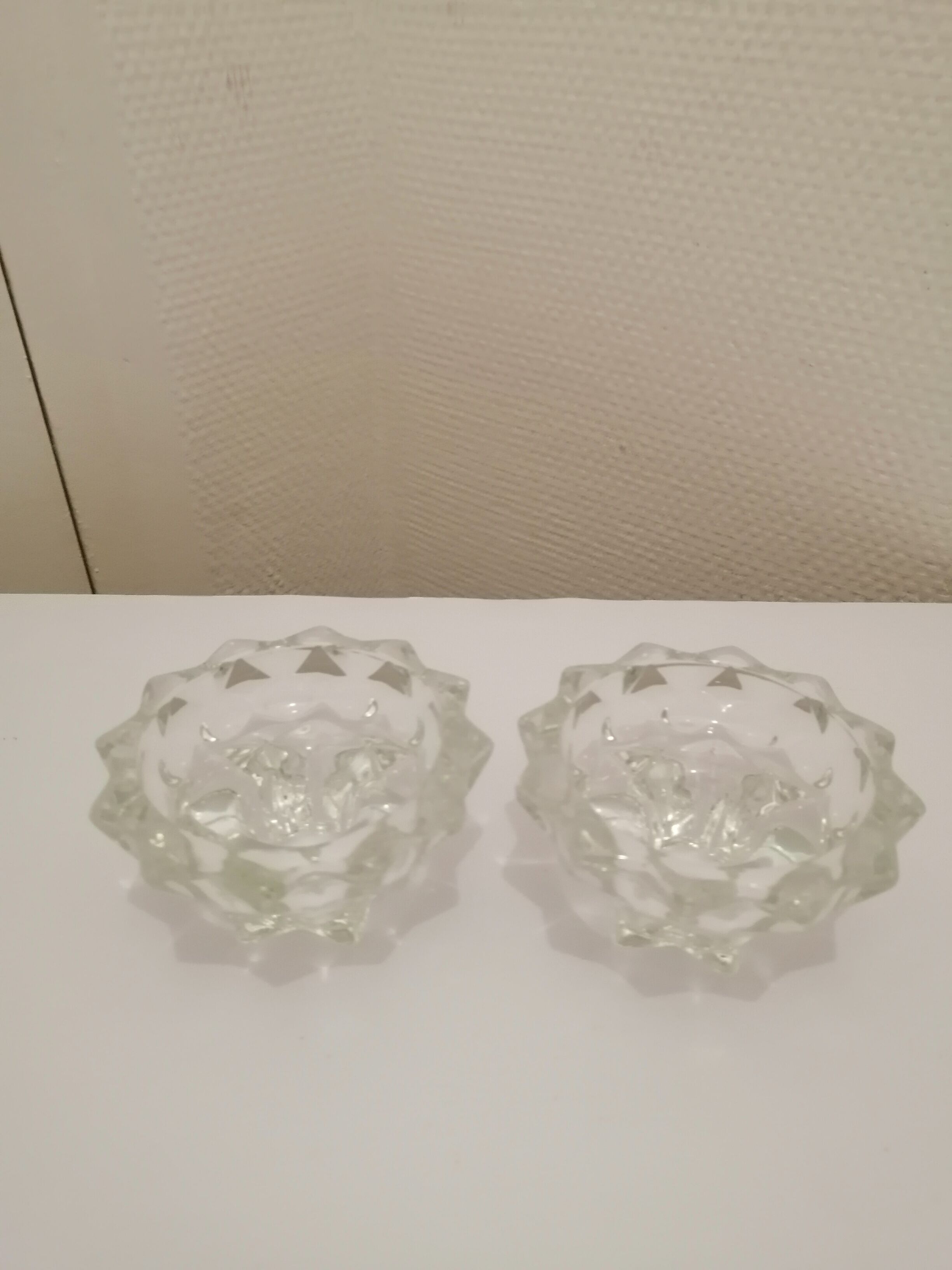 Vintage glass candle holder