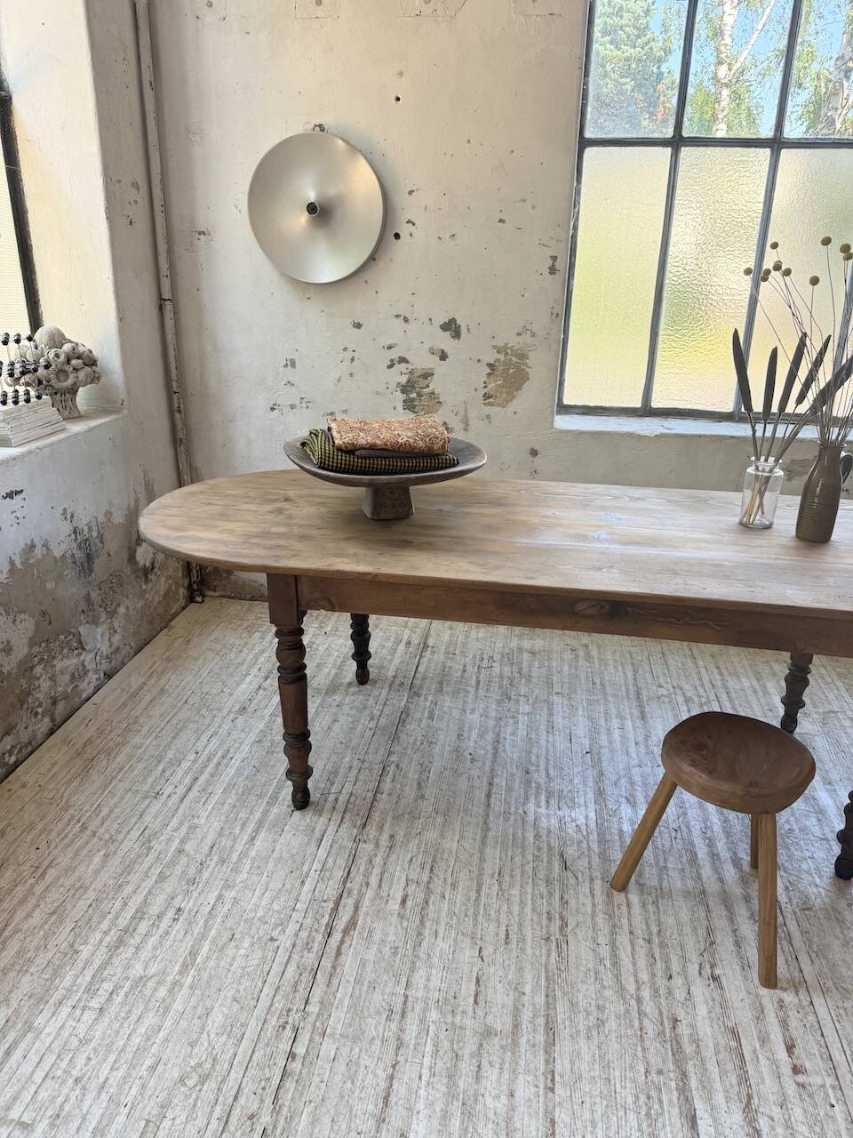 Oval farmhouse table 250cm pine