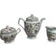 Tableware, tea service called egoist, floral decoration, 20th century
