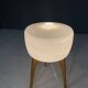 Large floor lamp ULUV, wood and frosted glass, Czechoslovakia, 1960s