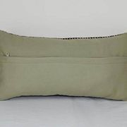 Handmade simple and plain organic color wool kilim throw pillow cover, 10'' x 20'' (25 x 50 cm)
