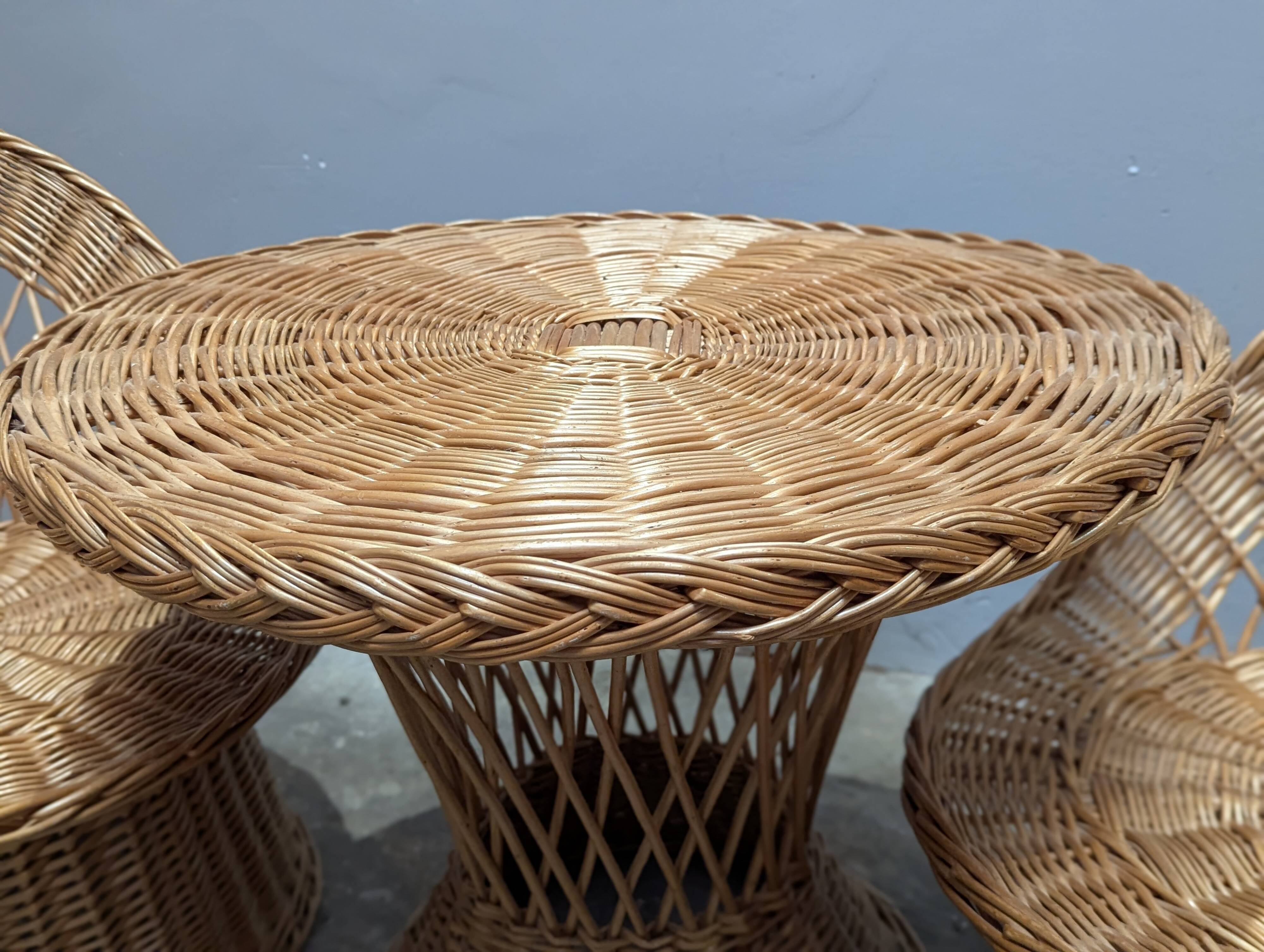 3-piece rattan lounge set