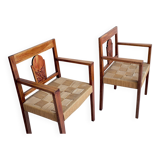 Paire de Fauteuils coloniaux, 1950