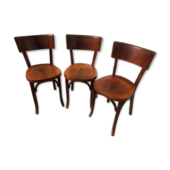 Set of 3 baumann bistro chairs