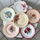 Set of 6 flat plates mismatched Digoin Sarreguemines (Corsica, Cibon, etc.)