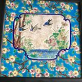 Longwy 19th-century enamels sellette