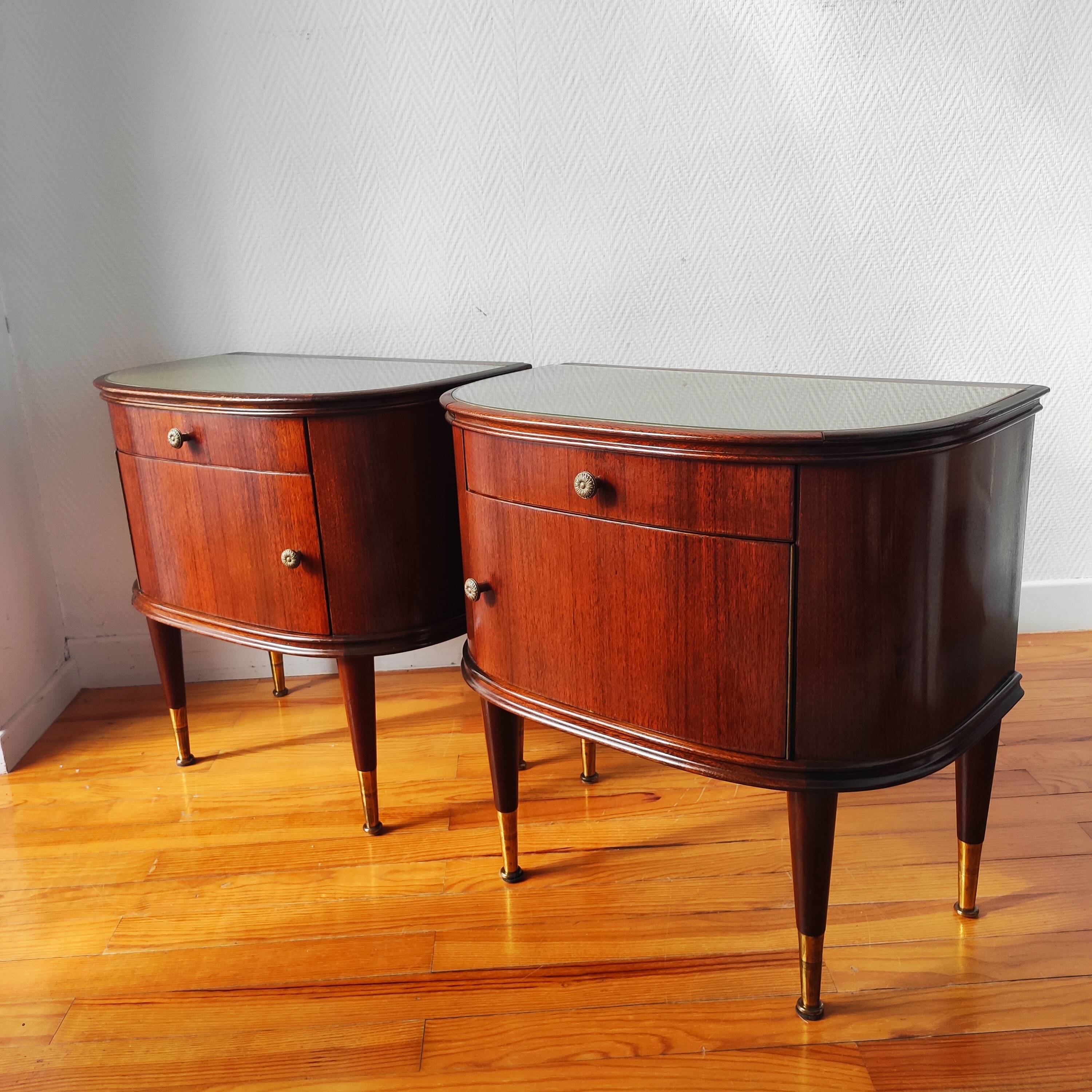 Pair of Italian bedside tables 1956