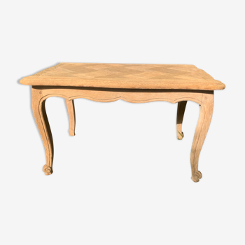 Louis XV-style coffee table raw wood