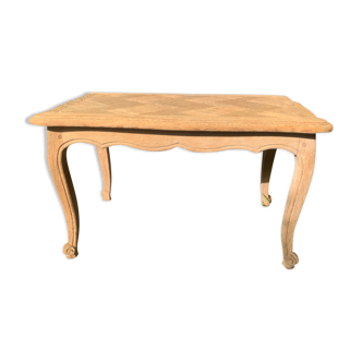 Louis XV-style coffee table raw wood