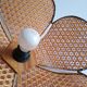Lustre pétales bambou cannage vintage