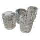4 crystal whiskey glasses