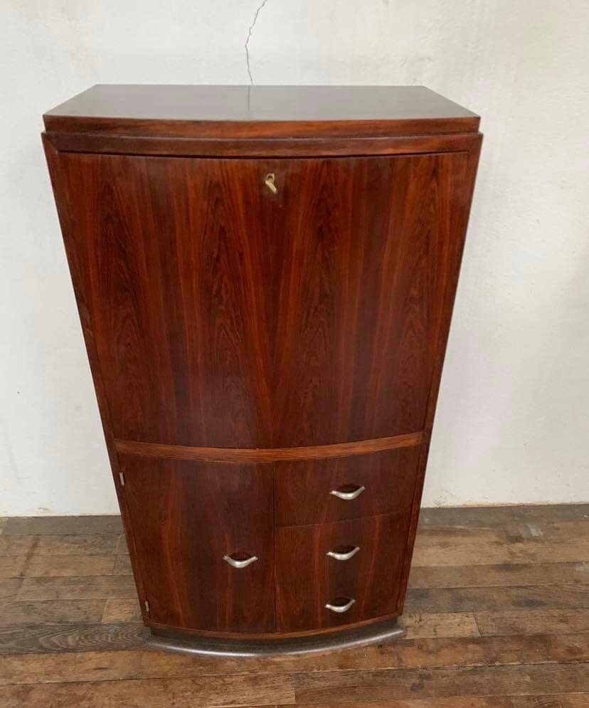 Bureau secrétaire art déco en palissandre