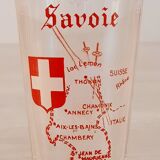 6 orangeade glasses - lemonade - water - regional theme - vintage