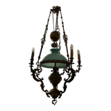 Suspension opaline électrifiée style Napoléon III