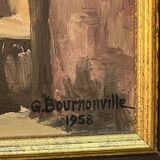 Painting by G. Bournonville, signed and dated 1958, oil on canvas