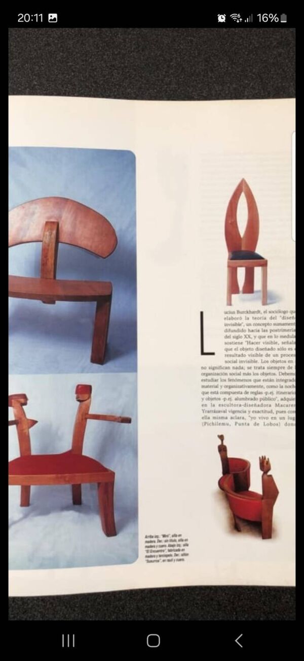 Mobilier d'art Canapé de conversation Chili Macarena Irarrázaval