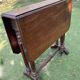 Folding side table on wheels