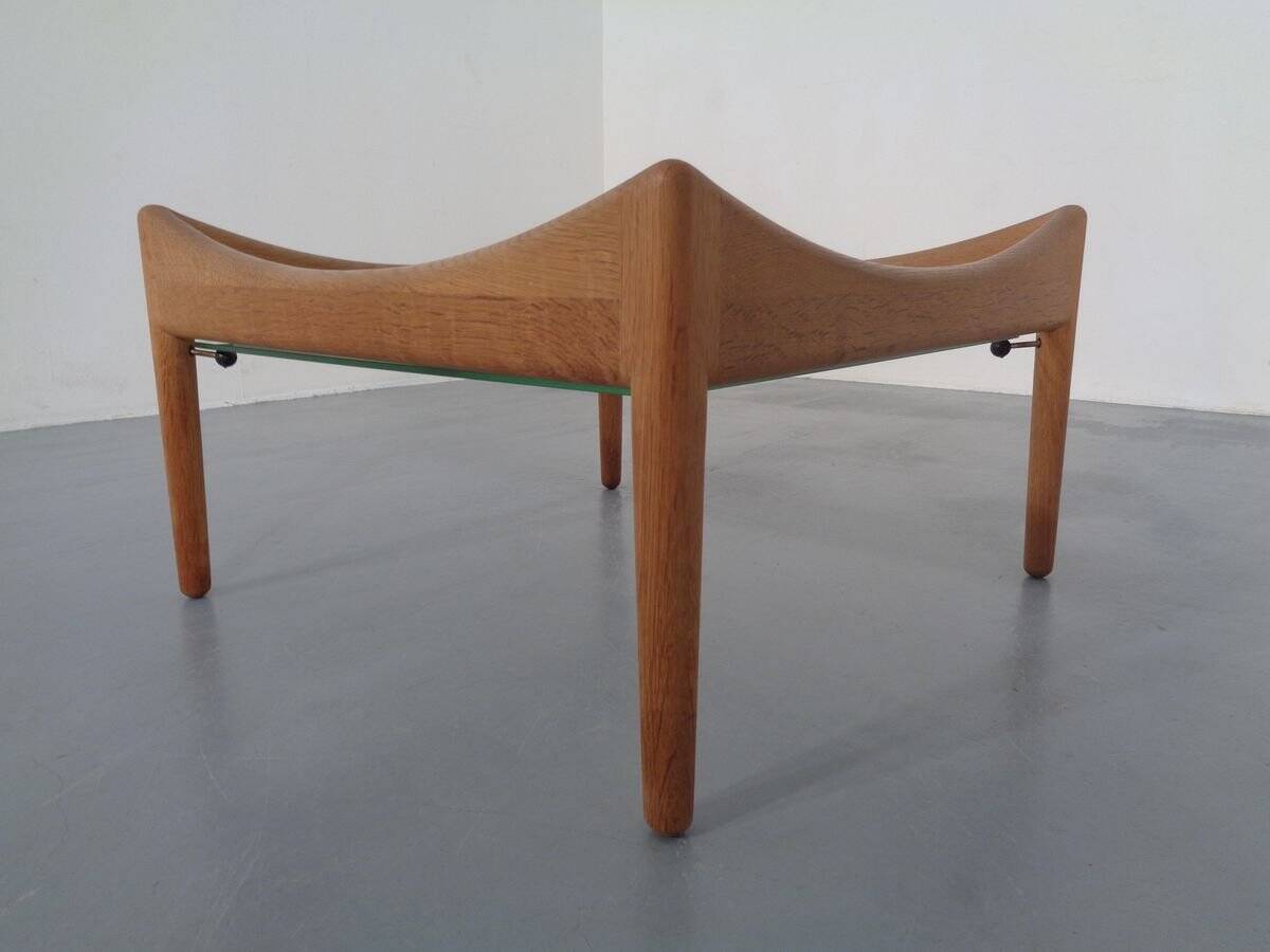 Modus Oak & Glass Table by Kristian Vedel for Soren Willadsen, 1963