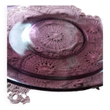 Round dish in Véréco amethyst glass