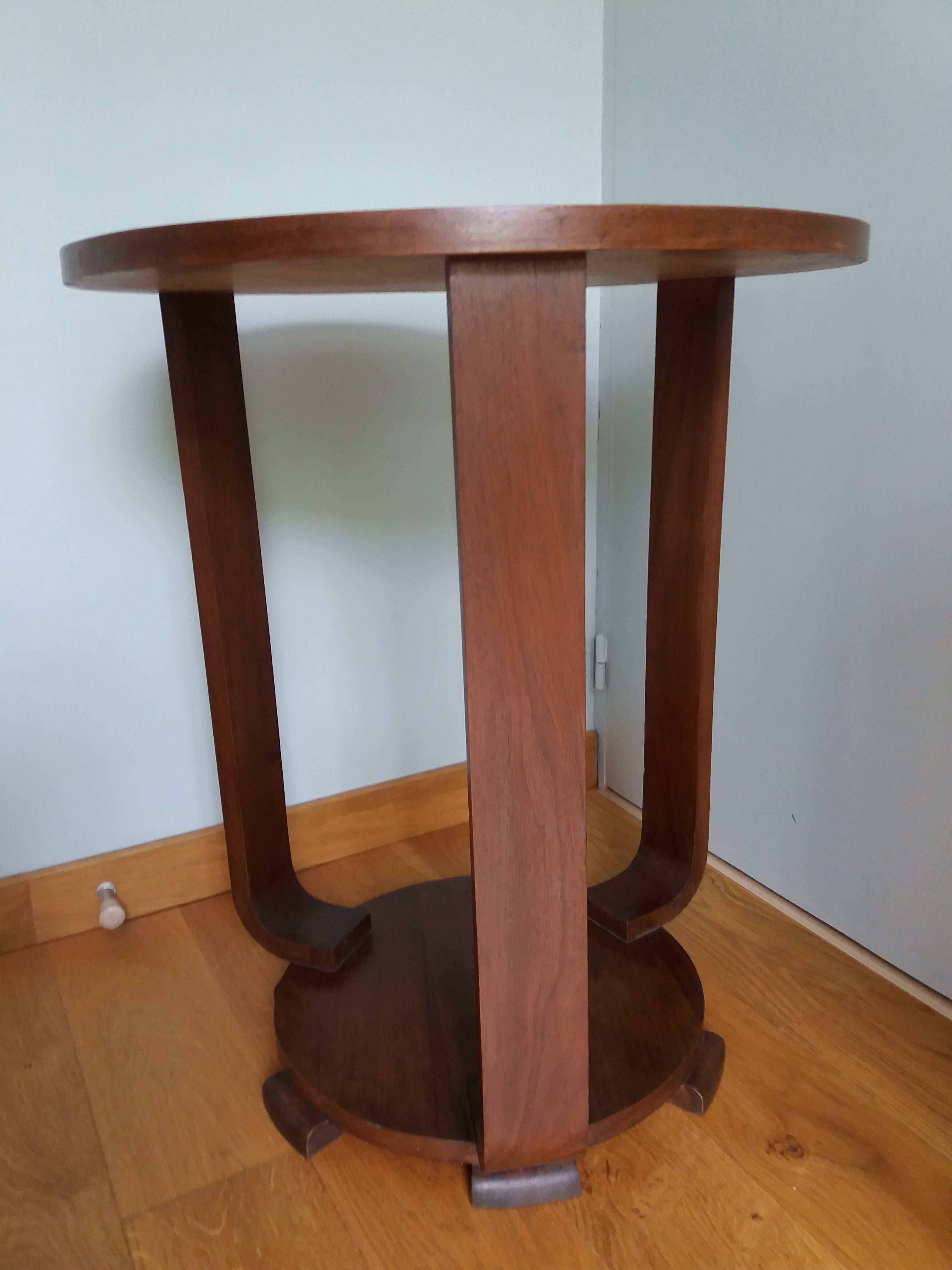 Art Deco tripod console pedestal table
