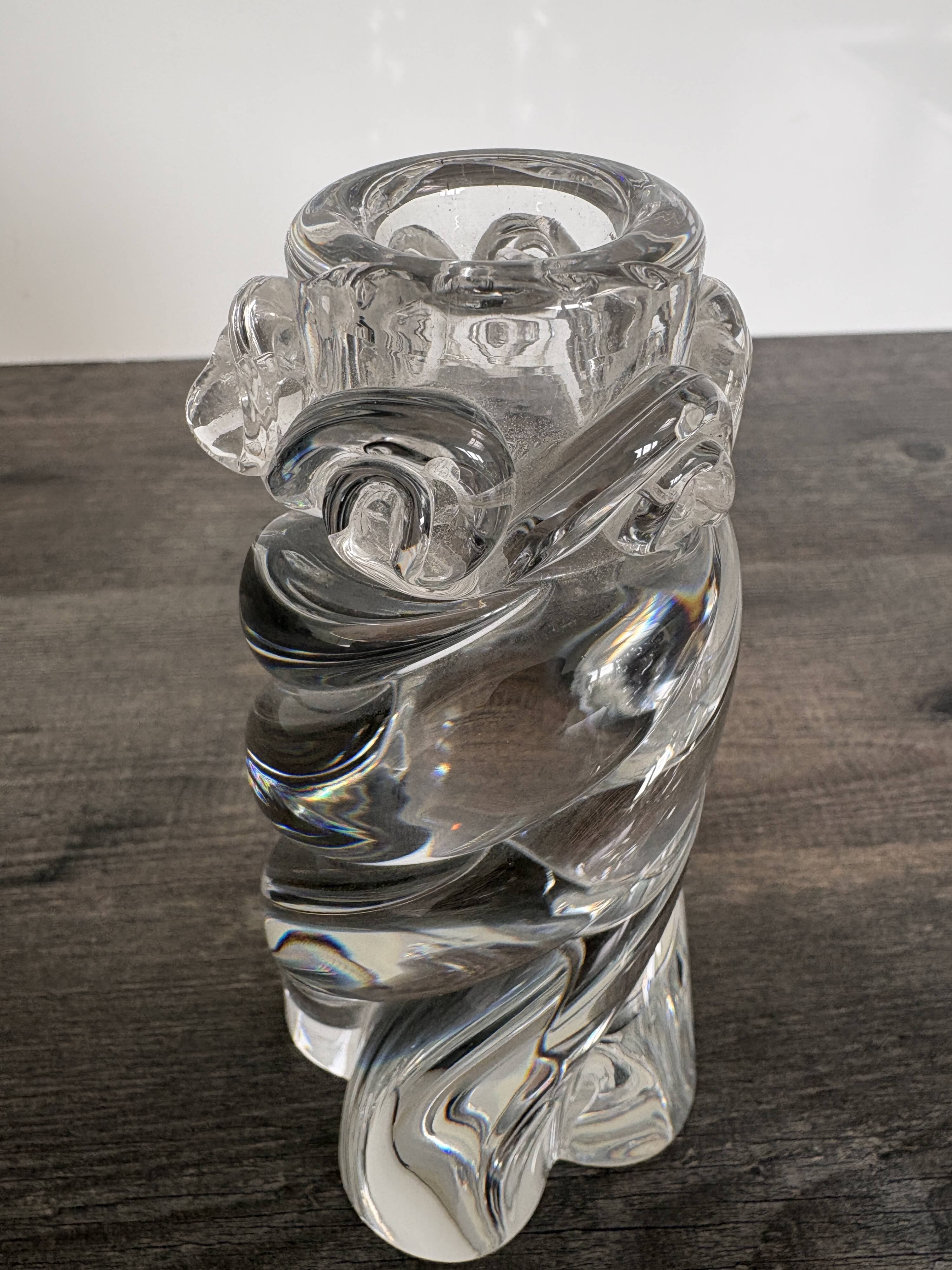 Pair of signed Baccarat Aladin candlesticks