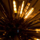 "Gregorian" chrome metal chandelier, contemporary work