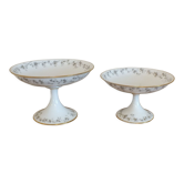 Duo of porcelain display cups of the depot rue Drouot in Paris