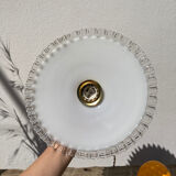 Vintage lace white opaline pendant lamp