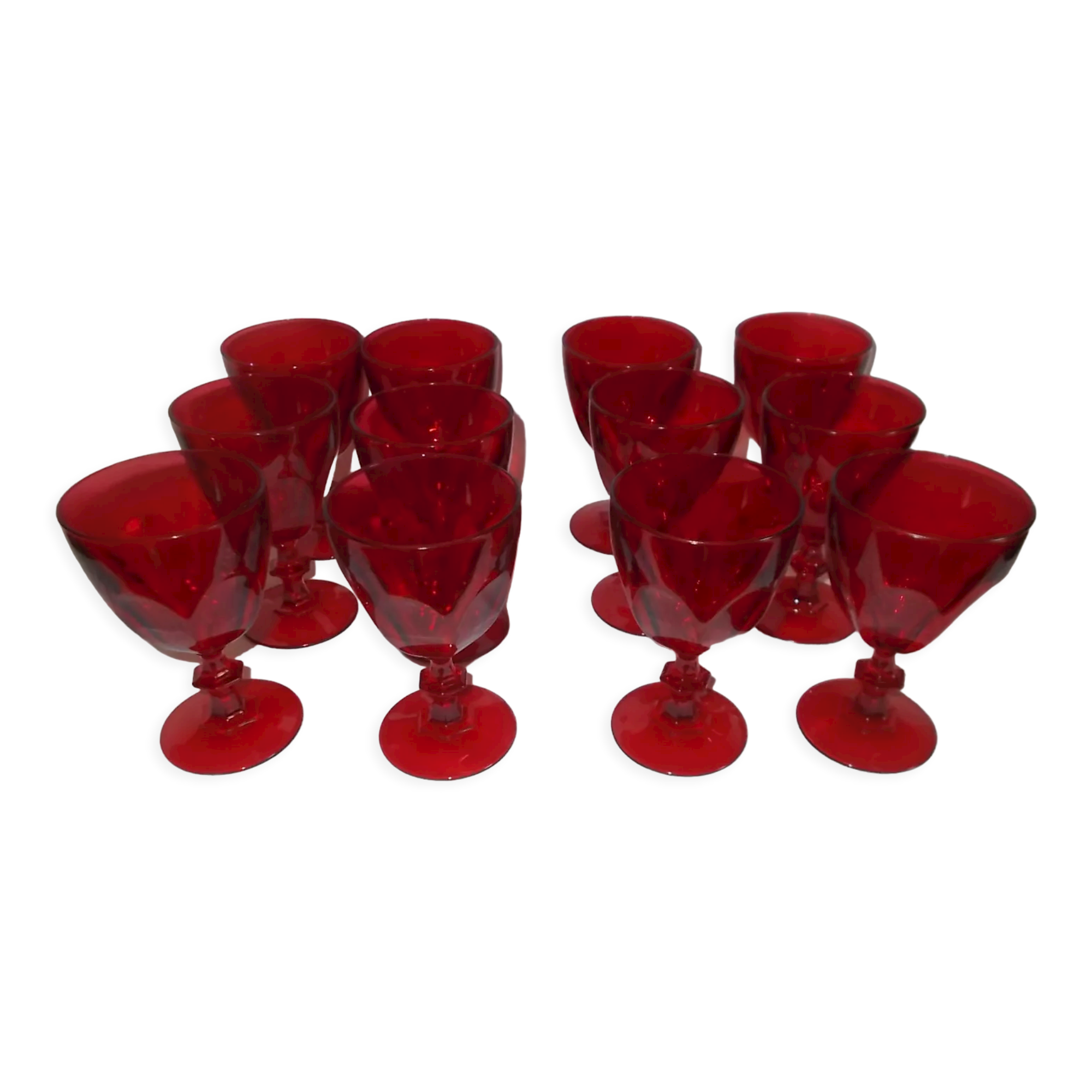 Lot 12 stemmed glasses