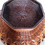 Cup / basket ikebana japan bamboo braided XXth