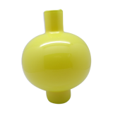 Vase décoratif en opaline jaune